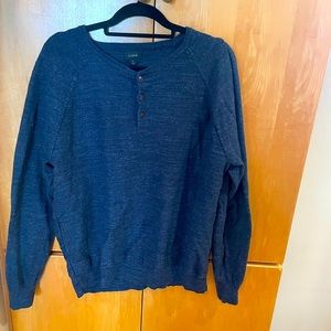 J.Crew Henley sweater 100% cotton. Only worn once.